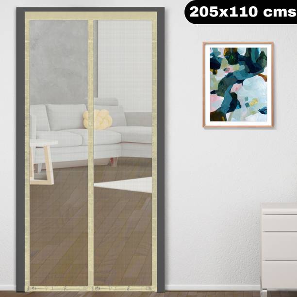Classic Mosquito Net Fibre Adults Washable Net For Door With Magnet Self-Closing with full frame self Adhesive Hook Mosquito Net