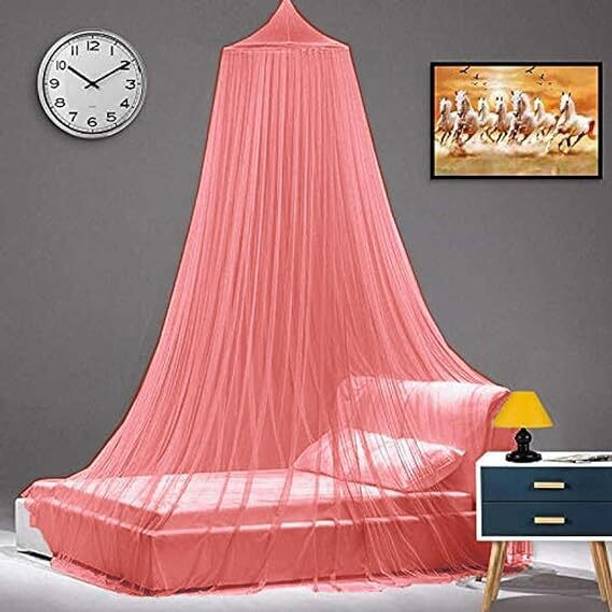 syuti Polyester Adults Washable Hanging Canopy Style Round Double Bad Mosquito Net