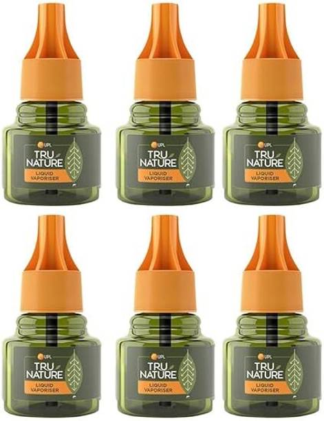 Tru Nature Liquid Vapouriser Refills (45 ml x 6 ) | Chemical Free | Mosquito Vaporiser Refill