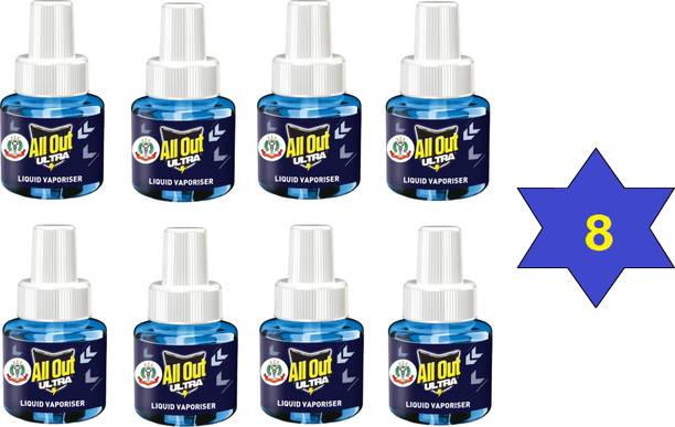 अल आउट Ultra Liquid Vaporizer, 4 Refills Kills Dengue, Malaria & Mosquito Killer मॉस्क्वीटो वेपराइज़र रिफिल