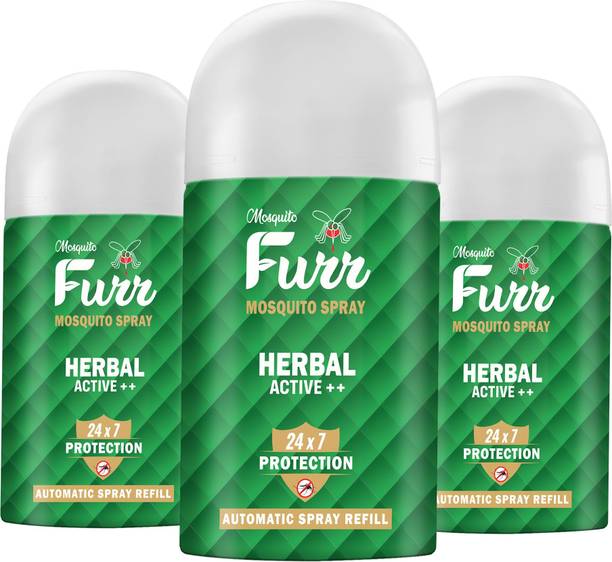 Mosquito Furr Herbal Active flying insect automatic killer spray | 24 X 7 hours protection Mosquito Vaporiser Refill