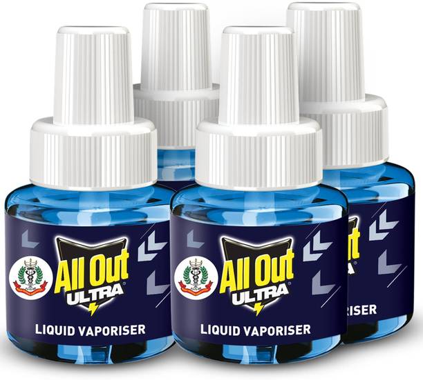 All Out Ultra Liquid Vaporizer, 4 Refills Kills Dengue, Malaria & Mosquito Killer Mosquito Vaporiser Refill