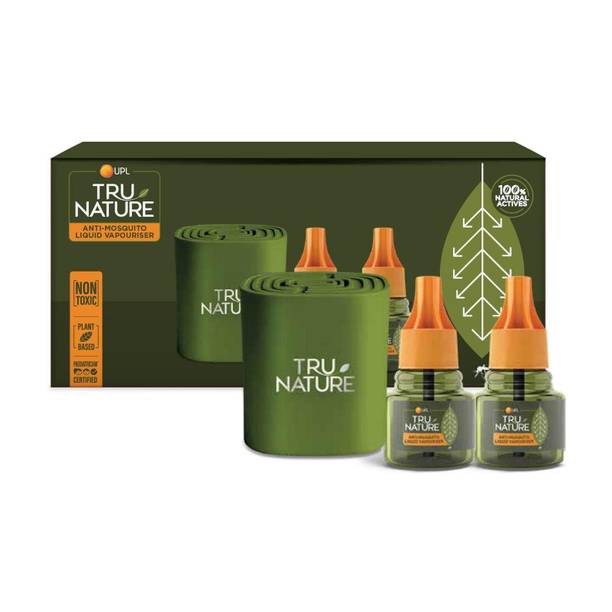 Tru Nature Herbal Mosquito Repellent Machine + 2 Liquid Refill (45 ML) | Chemical Free