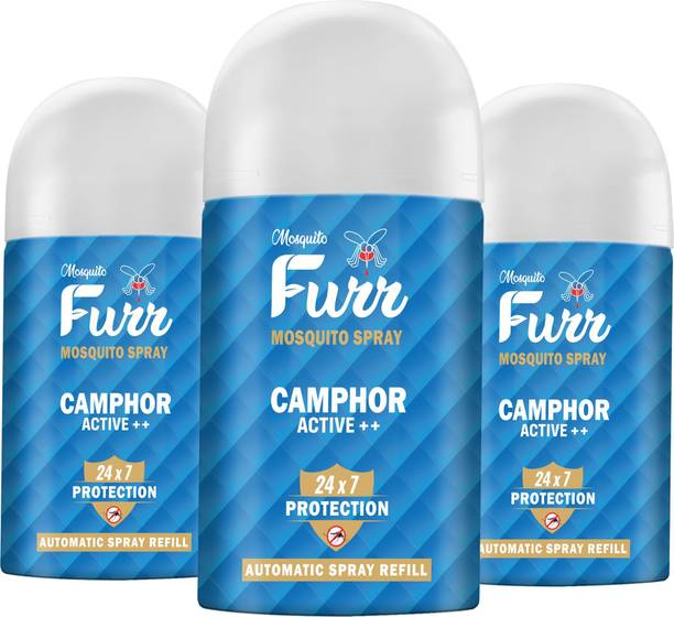Mosquito Furr Camphor Active flying insect automatic killer spray | 24 X 7 hours protection Mosquito Vaporiser Refill