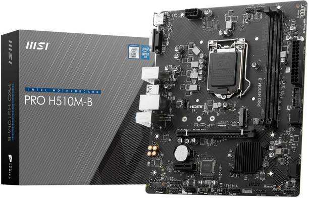 MSI PRO H510M-B LGA 1200Socket Micro-ATX Intel H610 Chipset DDR4 Motherboard for Desktop