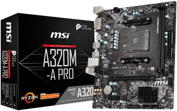 MSI A320M-A PRO AMD AM4 m-ATX DDR4 Motherboard