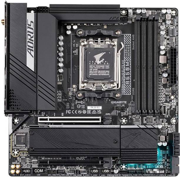 GIGABYTE B650M AORUS Elite AX AMD AM5 Micro-ATX DDR5 Gaming AM5Socket Micro-ATX AMD B650 Chipset DDR5 Motherboard for Desktop