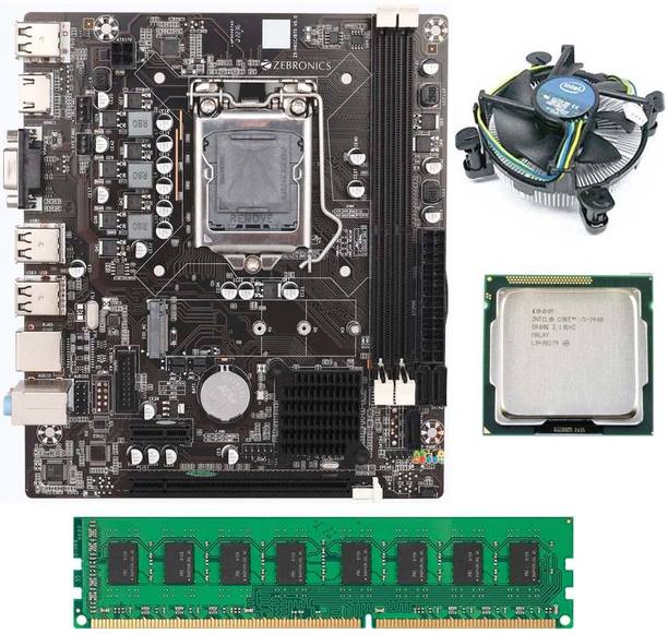 ZEBRONICS ZEB-H61M2-4GB-i5-FAN-P LGA 1155Socket ATX Intel H61 Chipset DDR3 Motherboard for Desktop