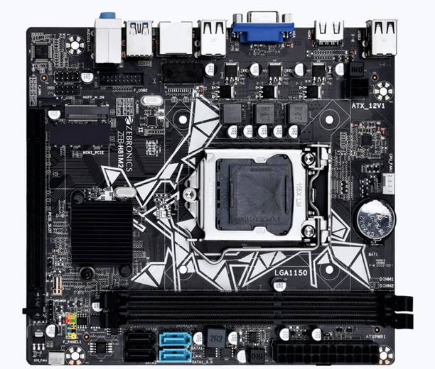 ZEBRONICS ZEB-H81M2 WITH NVME SLOT LGA 1150Socket ATX Intel H81 Express Chipset DDR3 Motherboard for Desktop, Workstation