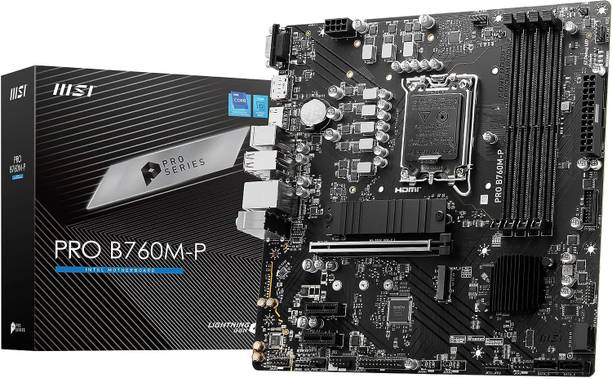 MSI PRO B760M-P DRR5 I m-ATX I Socket LGA 1700 I DDR5 Gaming LGA 1700Socket Micro-ATX Intel B760 Chipset DDR5 Motherboard for Desktop