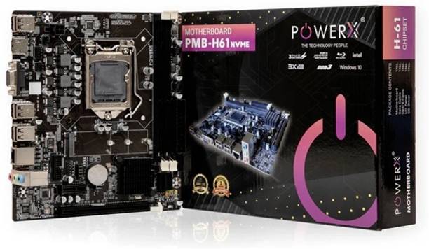 powerx PMB-H61-DDR3 LGA 1155Socket Micro-ATX Intel H61 Chipset DDR3 Motherboard for Desktop