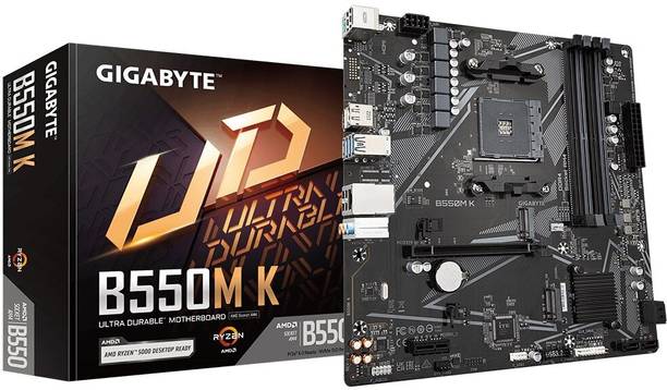 GIGABYTE B550M K AM4Socket Micro-ATX AMD B550 Chipset DDR4 Motherboard for Desktop
