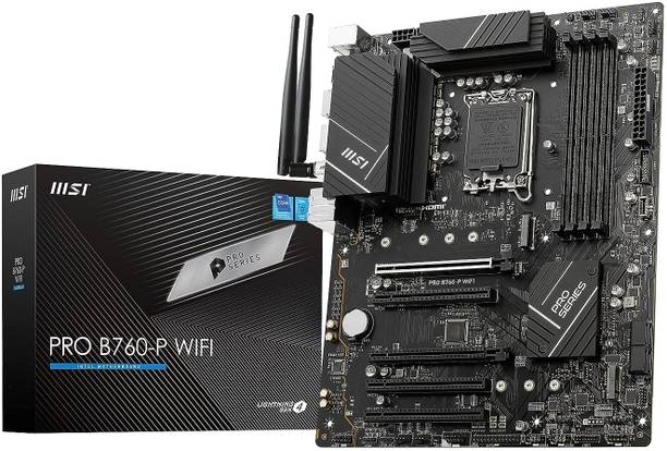 MSI PRO B760-P WIFI I ATX I Socket LGA 1700 I DDR5 Gaming LGA 1700Socket ATX Intel B760 Chipset DDR5 Motherboard for Desktop