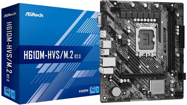 ASRock H610M-HVS/M.2 R2.0 LGA 1700Socket Micro-ATX Intel H610 Chipset DDR4 Motherboard for Desktop