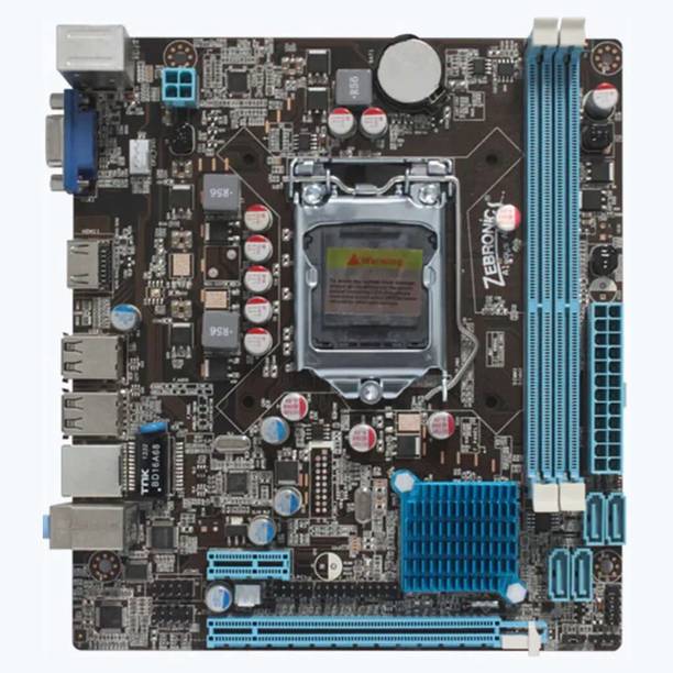 ZEBRONICS ZEB-H61M2 LGA 1155 SOCKET LGA 1155Socket Micro-ATX Intel H61 Chipset DDR3 Motherboard for Desktop