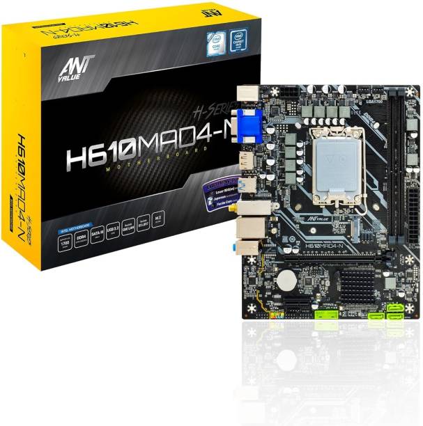 Ant Value H610MAD4-N mATX Gaming Motherboard Support Intel 10th and 11th Core i3/i5/i7/i9 Motherboard