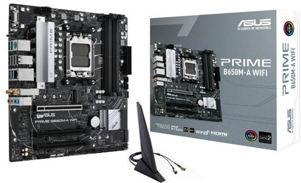ASUS PRIME B650M-A WIFI AM5Socket Micro-ATX AMD B650 Chipset DDR5 Motherboard for Desktop