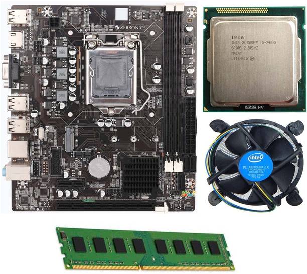 ZEBRONICS H61-i5-4GB-FAN LGA 1155Socket ATX Intel H61 Chipset DDR3 Motherboard for Desktop