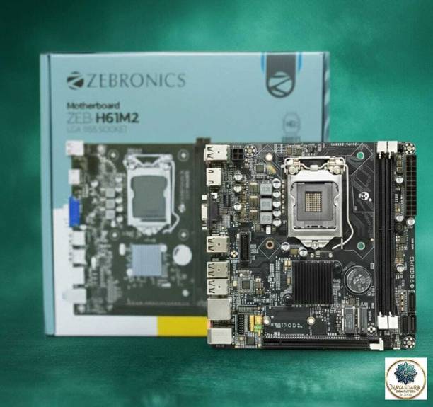 ZEBRONICS ZEB-H61M2 LGA 1155 SOCKET 1 X M.2 NVMe/SATA...