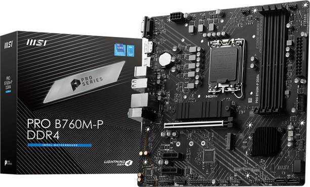 MSI PRO B760M-P I m-ATX I Socket LGA 1700 I DDR4 Gaming LGA 1700Socket Micro-ATX Intel B760 Chipset DDR4 Motherboard for Desktop
