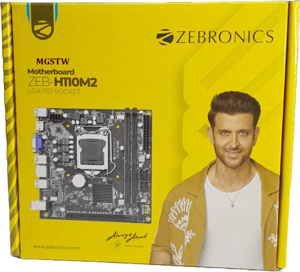 MGSTW ZEBRONICS-H110M2-DDR4 LGA 1151 Socket LGA1151Socket Micro-ATX Intel H110 Chipset DDR4 Motherboard for Desktop