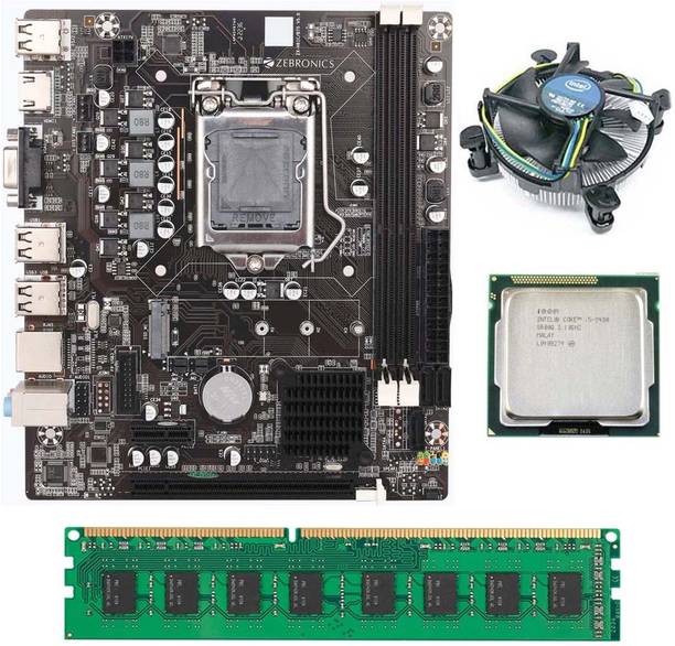 ZEBRONICS H61-i5-4GB-M2NVP LGA 1155Socket ATX Intel H61 Chipset DDR3 Motherboard for Desktop