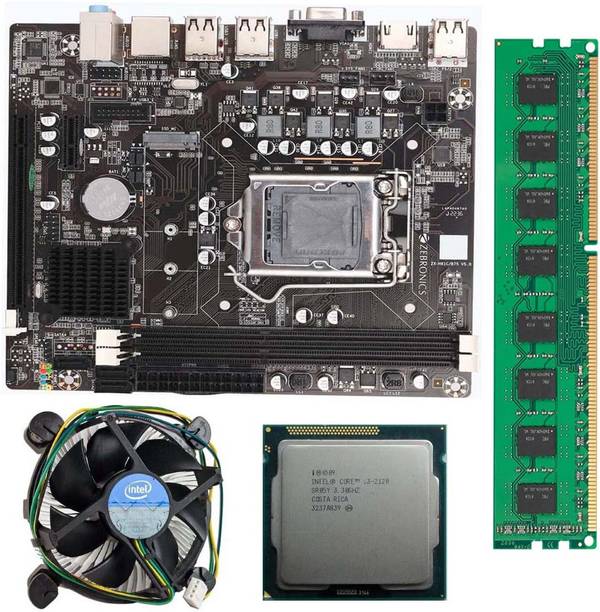 ZEBRONICS H61-NVM2P-i3-4GB LGA 1155Socket ATX Intel H61 Chipset DDR3 Motherboard for Desktop