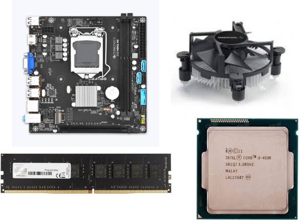 ZEBRONICS H81-i5-4th(4570/4590/4570s/4590s)-8GB-PFAN-COMBO LGA1151Socket ATX Intel H81 Express Chipset DDR3 Motherboard for Desktop