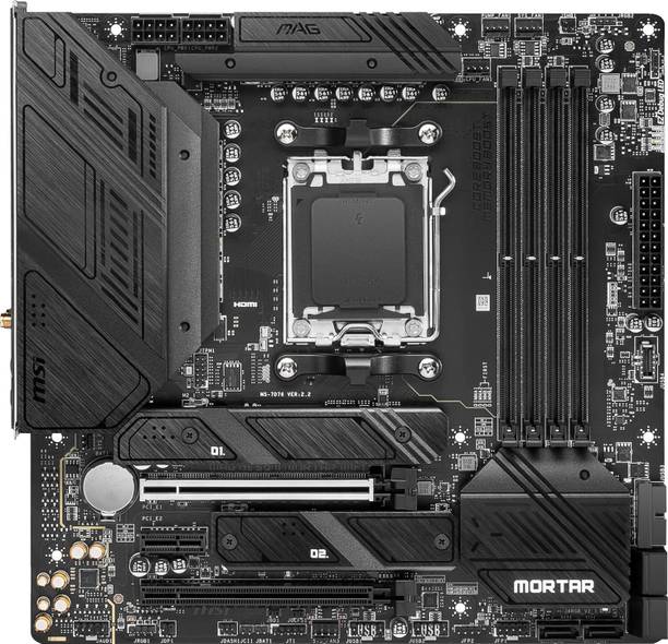 MSI MAG B650M Mortar WiFi Micro-ATX - Supports AMD Ryzen 7000 AM5Socket Micro-ATX AMD B650 Chipset DDR5 Motherboard for Desktop
