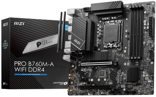 MSI PRO B760M-A WiFi DDR4 LGA 1700Socket Micro-ATX Intel B760 Chipset DDR4 Motherboard for Desktop