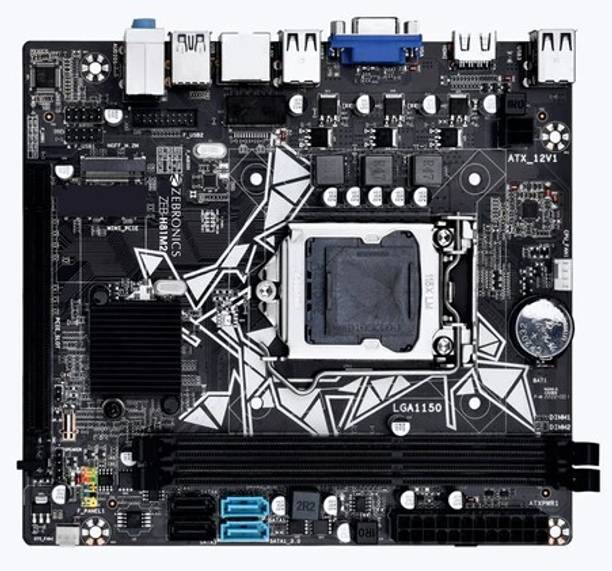 ZEBRONICS ZEB-H81M2 LGA 1150 SOCKET LGA 1150Socket Micro-ATX Intel H81 Express Chipset DDR3 Motherboard for Desktop