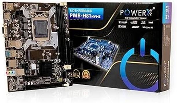 powerx MOTHERBOARD H81 DDR3 LGA 1150Socket Micro-ATX Intel H81 Express Chipset DDR3 Motherboard for Desktop