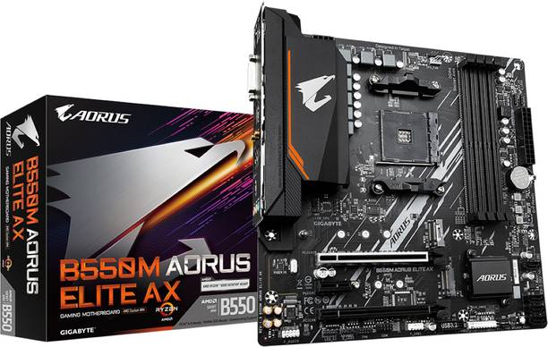 GIGABYTE B550M-Aorus Elite AX Wifi 6 BT AM4Socket Micro-ATX AMD B550 Chipset DDR4 Motherboard for Desktop