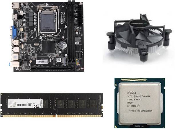 ZEBRONICS H61-i3-3rd-8gb Pfan-combo LGA 1155Socket ATX Intel H61 Chipset DDR3 Motherboard for Desktop