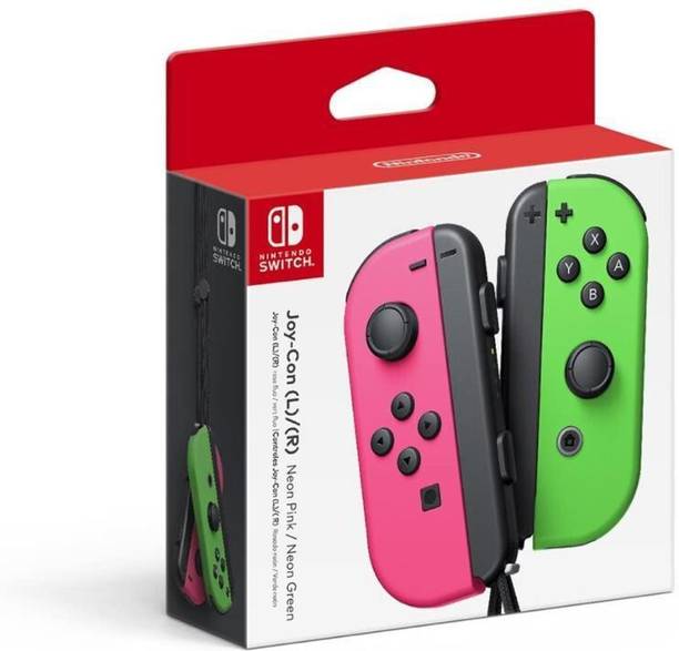 NINTENDO Switch Joy Con Neon Green Neon Pink Motion Controller