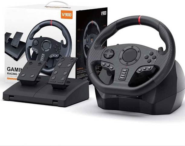 Clubics V900, 270&900° Rotation Gaming Steering Wheel Simulate Vibration of Real Car  Motion Controller