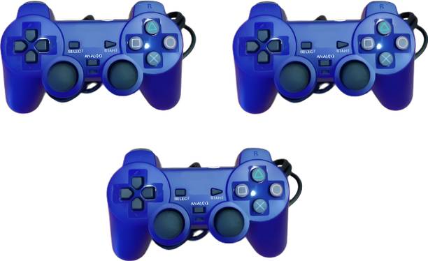 HG WORLD Combo of 3 Premium PS2 Wired Analog Controller For Sony Plain Remote  Motion Controller