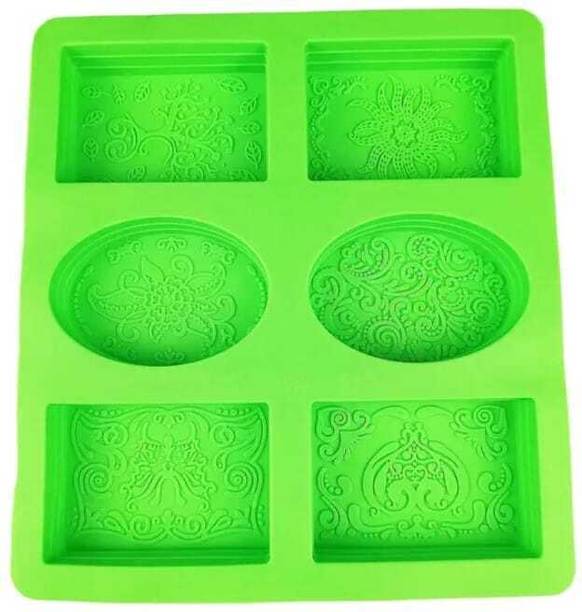 balerion Silicone Tart/Pie Mould Soap Mold 6 Cavities Silicone Cake Mould for Homemade Craft Cheese Cake, Cupcakes Brownie Mold (100GM)