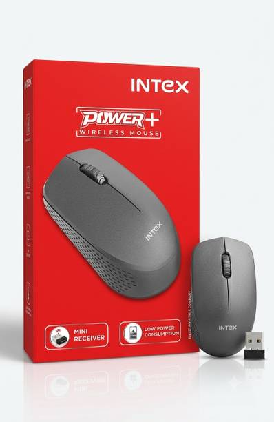Intex Wireless Mouse | Ergonomic 2.4GHz Cordless Optical Mouse with USB Nano Receiver Wireless Ergonomic Touch Mouse With Bluetooth