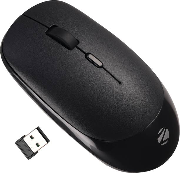 ZEBRONICS ZEB-LEOPARD,2.4GHz Wireless, Nano Receiver, 4 Buttons, Upto 1600 DPI (Black) Wireless Optical Mouse