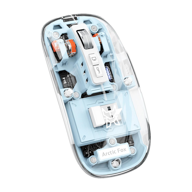 Arctic Fox Pureview Transparent Ambidextrous Optical  Gaming Mouse