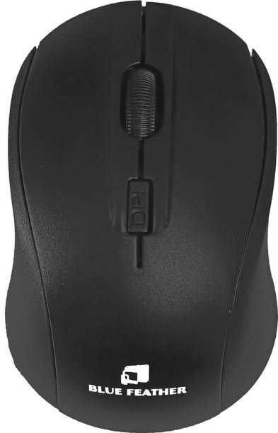 Blue Feather Wireless Mouse Wireless Ambidextrous Optical Mouse