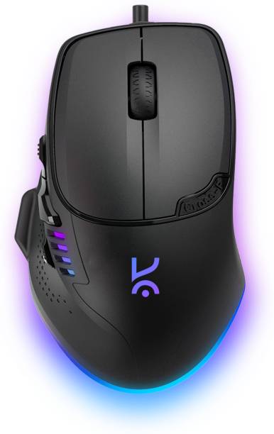 Kreo Hawk Wired Gaming Mouse, Pixart Sensor, RGB Mouse, Adjustable DPI upto 12400 Wired Optical  Gaming Mouse