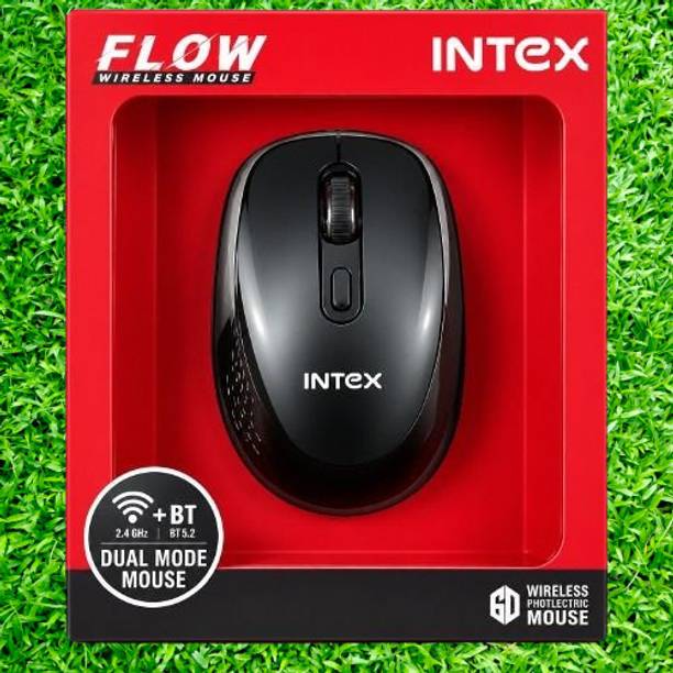 Intex Wireless Mouse | 2.4GHz, Wireless Optical Mouse with Nano USB Receiver Wireless Ergonomic Touch Mouse With Bluetooth