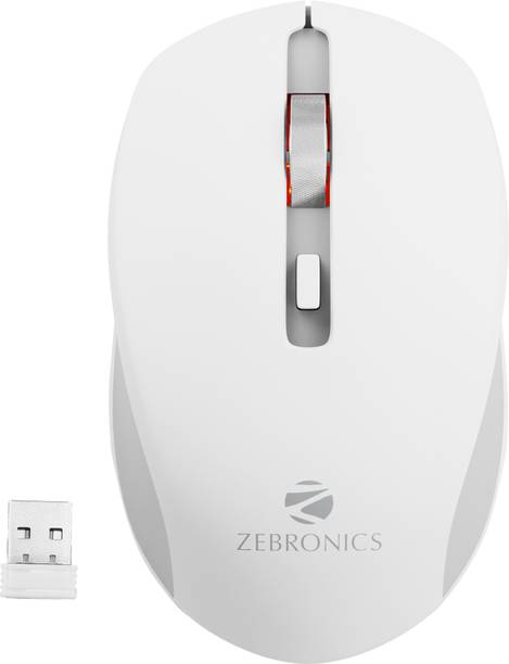 ZEBRONICS Jaguar Wireless Ambidextrous Optical Mouse Wireless Mouse, High Precision, 4 Buttons, Plug & Play Ambidextrous