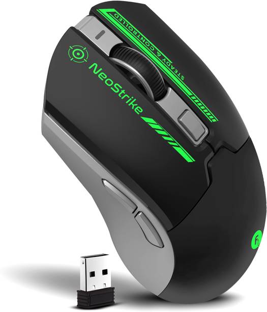 Frontech NeoStrike Dual Mode Wireless Gaming Rechargeable Mouse with 3200 DPI Wireless Ambidextrous Optical  Gaming Mouse  with Bluetooth