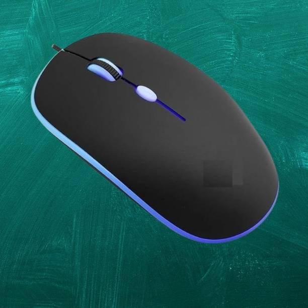 MAKMONI Computer Mouse Wired, Silent USB Mouse - Slim & Compact USB Mouse MB30 Wired Right Handed Optical  Gaming Mouse