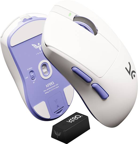 Kreo Ikarus Wireless Gaming Mouse, 100+ Hours Battery, OMRON Optical Switches Wireless Optical  Gaming Mouse  with Bluetooth