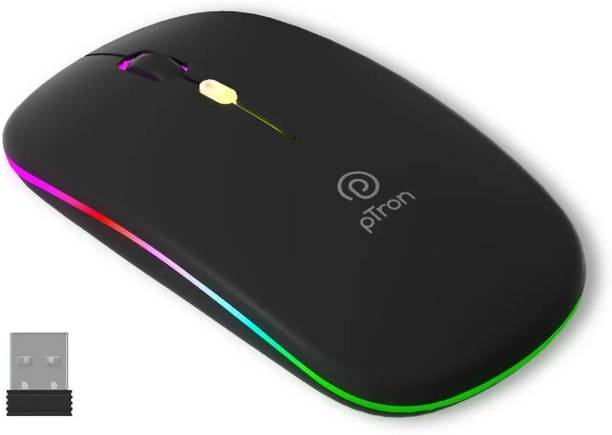 pTron Flick M1 Wireless Ambidextrous Optical Mouse High Precision,4 Buttons, Plug&Play  with Bluetooth