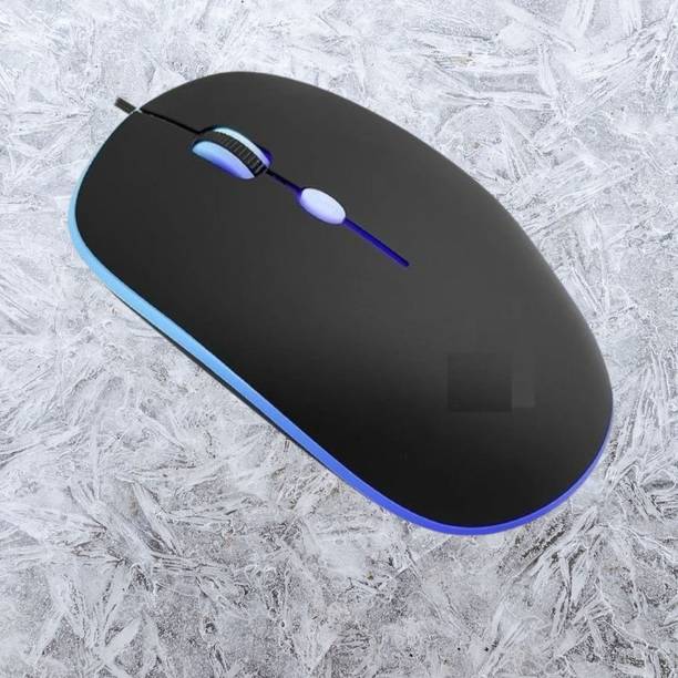 MAKMONI Computer Mouse Wired, Silent USB Mouse - Slim & Compact USB Mouse MB11 Wired Right Handed Optical  Gaming Mouse
